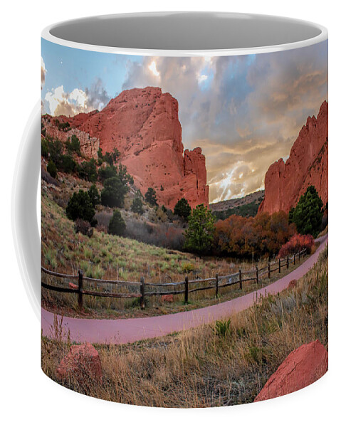 Garden Of The Gods Coffee Mug featuring the photograph Sunset At The Garden Of The Gods by Kristia Adams