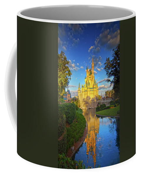 Walt Disney World Coffee Mug featuring the photograph Sunset at the Magic Kingdom by Mark Andrew Thomas
