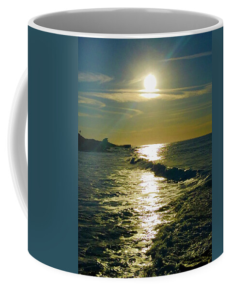 La Coffee Mug featuring the photograph Sunset@Shell beach,San Diego by Bnte Creations