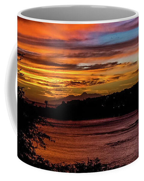 Sunset Coffee Mug featuring the photograph Sunset in Praia, Cape Verde by Lyl Dil Creations