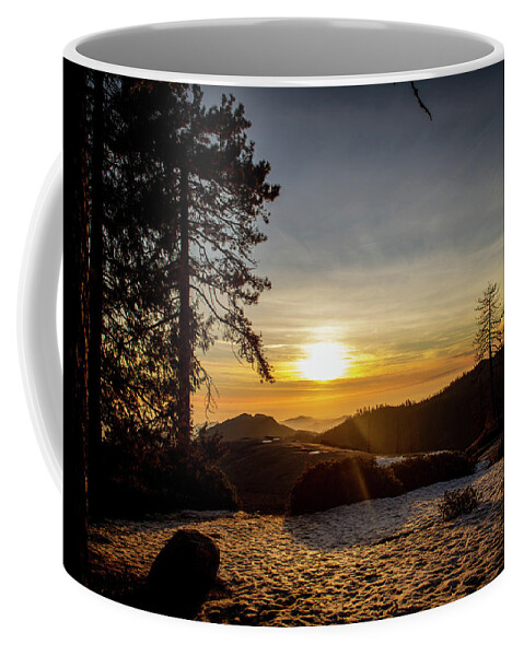 Landscape Coffee Mug featuring the photograph Sunset in Sequoia by Aileen Savage