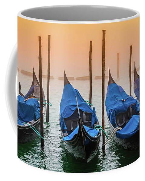 Sunset Coffee Mug featuring the photograph Sunset in Venice by Lyl Dil Creations