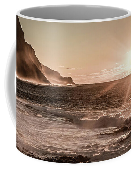 Sunset Coffee Mug featuring the photograph Sunset on Santo Antao, Cape Verde by Lyl Dil Creations