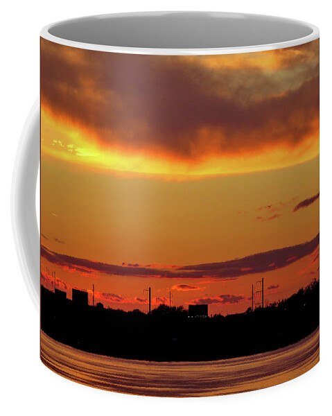 Sunsets Coffee Mug featuring the photograph Sunset on the Delaware No. Three by Linda Stern