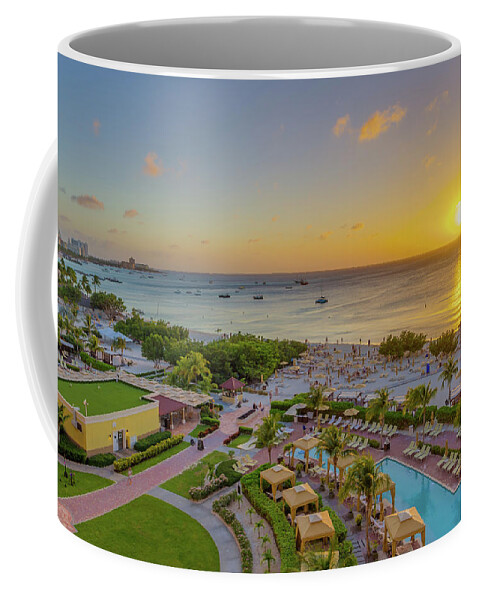 Aruba Coffee Mug featuring the photograph Sunset Over Aruba by Scott McGuire