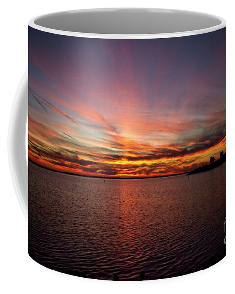 Sunset Coffee Mug featuring the photograph Sunset over Canada by Jim Lepard