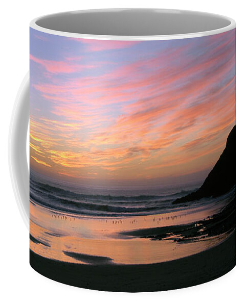 Denise Bruchman Coffee Mug featuring the photograph Sunset Sea Stacks by Denise Bruchman