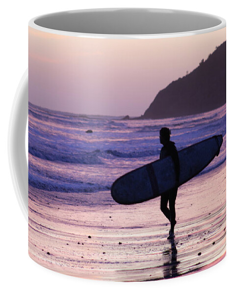 Sunset Coffee Mug featuring the photograph Sunset Surf by FD Graham