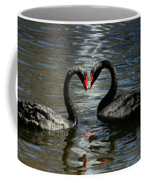 Swan Coffee Mug featuring the photograph Swan Love by Anthony Jones