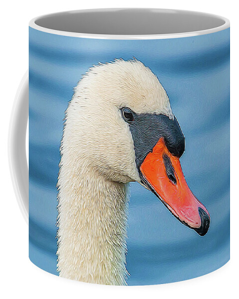 Swan Coffee Mug featuring the photograph Swan Portrait by Cathy Kovarik