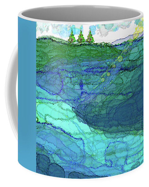 Earthy Coffee Mug featuring the digital art Swedish Summer by Alexandra Vusir