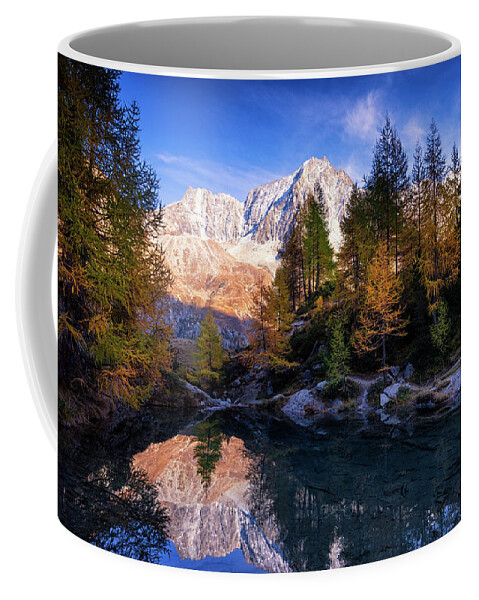Reflections Coffee Mug featuring the photograph Sweet autumn reflections by Dominique Dubied