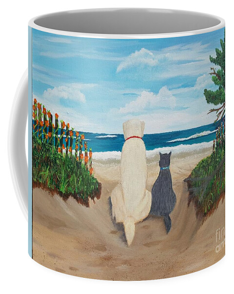 Labrador Retriever Coffee Mug featuring the painting Sweet Life by Elizabeth Mauldin