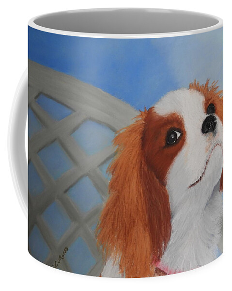 Dog Coffee Mug featuring the pastel Sweet Lily by Carol Corliss