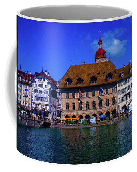 Water Front Coffee Mug featuring the photograph Swiss Scene 3 by Chuck Shafer