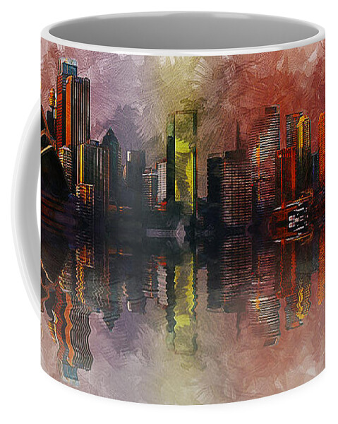  Coffee Mug featuring the painting Sydney Australia by Ian Mitchell