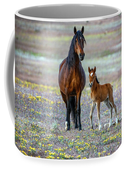 Horses Coffee Mug featuring the photograph _t__1910 by John T Humphrey