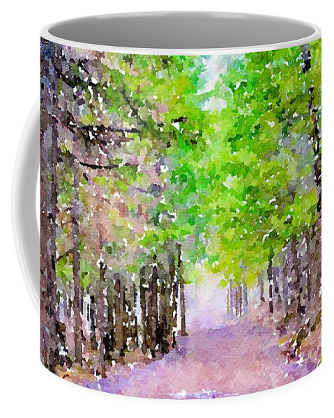 Painting Coffee Mug featuring the mixed media Take Me to the Forest #2 by Susan Rydberg