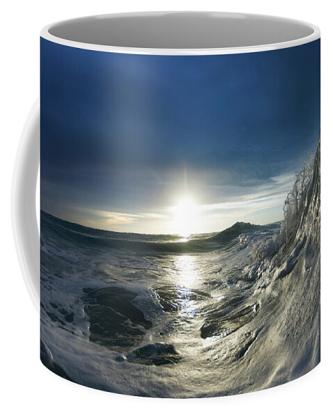 Waves Coffee Mug featuring the photograph Talk To The Hand by Sean Davey