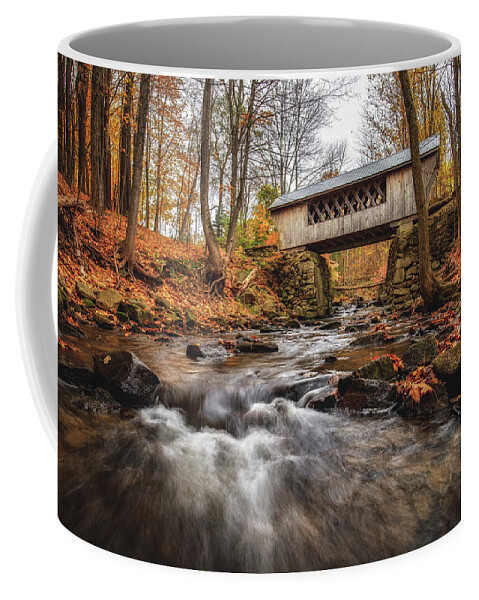 Covered Bridge Coffee Mug featuring the photograph Tannery Hill Covered Bridge 2019 by Robert Clifford