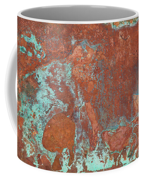 Tarnished Metal Copper Texture - Natural Marbling Industrial Art Coffee Mug  by PIPA Fine Art - Simply Solid - Pixels