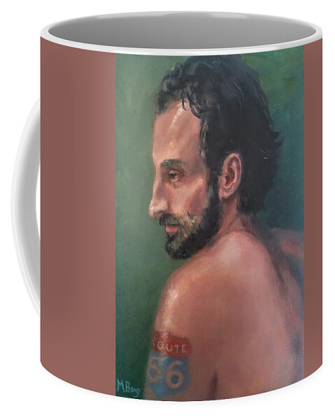 Portrait Coffee Mug featuring the painting Tattoo by Marian Berg