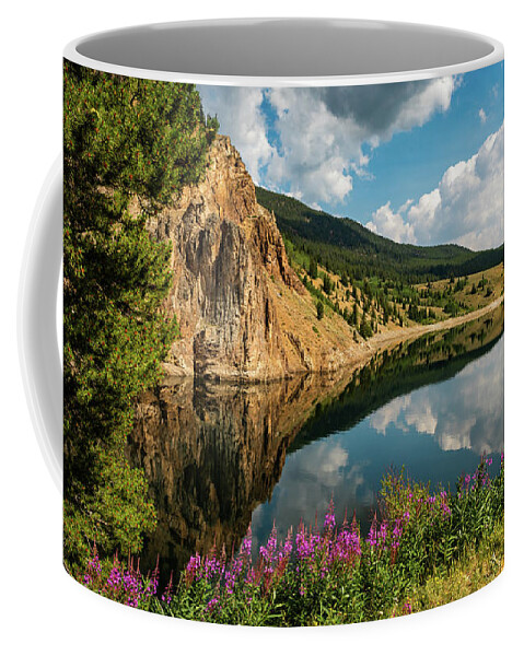 Brenda Jacobs Fine Art Coffee Mug featuring the photograph Taylor Reservoir by Brenda Jacobs