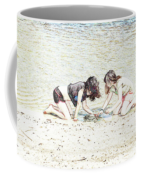 Sand Coffee Mug featuring the photograph Team Work by Elaine Teague