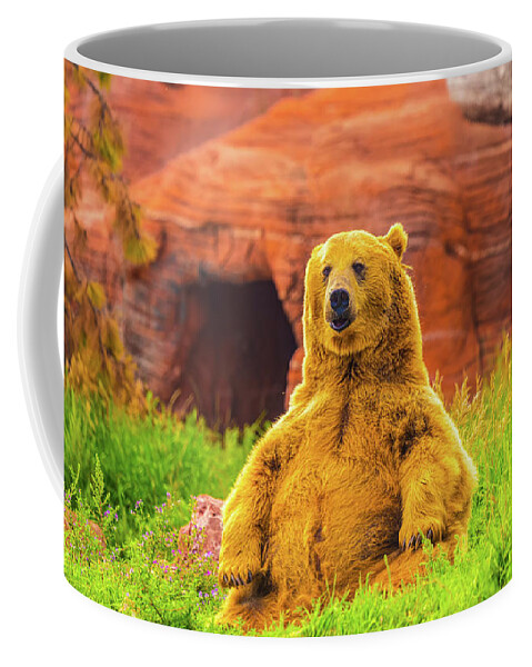 Bear Coffee Mug featuring the photograph Teddy Bear by Dheeraj Mutha