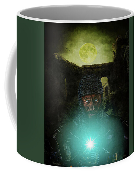 Templar Coffee Mug featuring the digital art Templar by Mark Allen