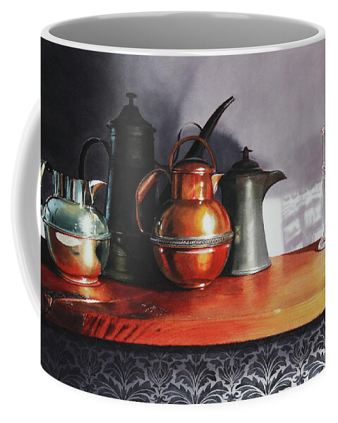 Vessel Coffee Mug featuring the painting Tension by Denny Bond