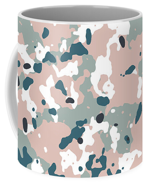 Terrazzo Coffee Mug featuring the mixed media Terrazzo Splash 3- Art by Linda Woods by Linda Woods