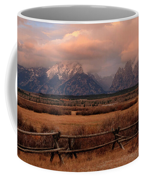Golden Hour Coffee Mug featuring the photograph Teton Morning by Catherine Avilez