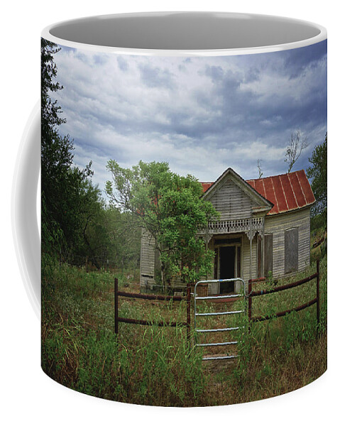Texas Photograph Coffee Mug featuring the photograph Texas Farmhouse in Storm Clouds by Kelly Gomez