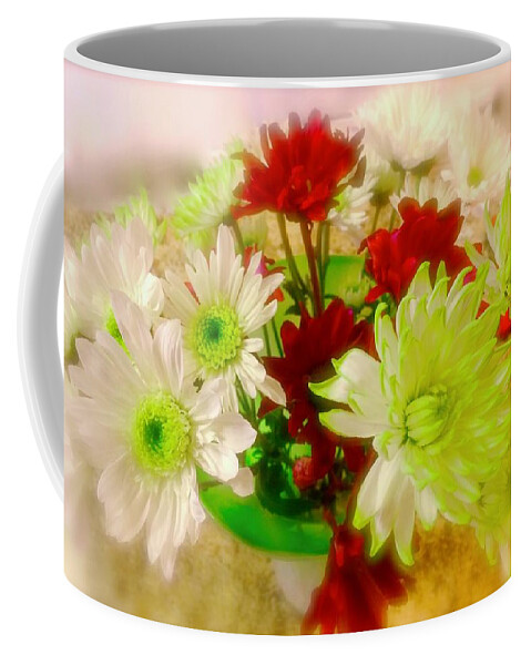 Happy Coffee Mug featuring the photograph Thank You for the Fresh Bouquet by Debra Grace Addison