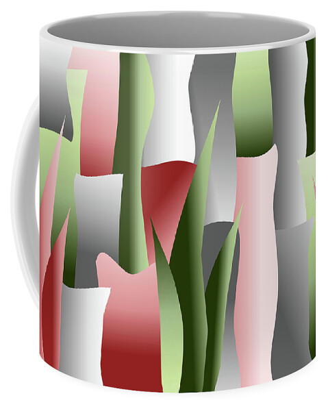 Art Deco Coffee Mug featuring the digital art That Crimson Glow by Tara Hutton