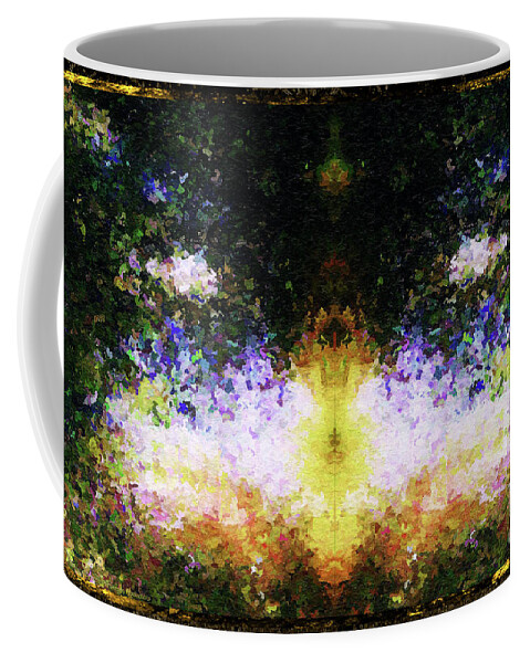 Chromatic Poetics Coffee Mug featuring the painting That Time We Woke Up Laughing in Claude Monet's Garden by Aberjhani