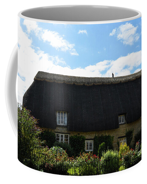 Cotswolds Coffee Mug featuring the photograph Thatched Roof Cottage by Abigail Diane Photography