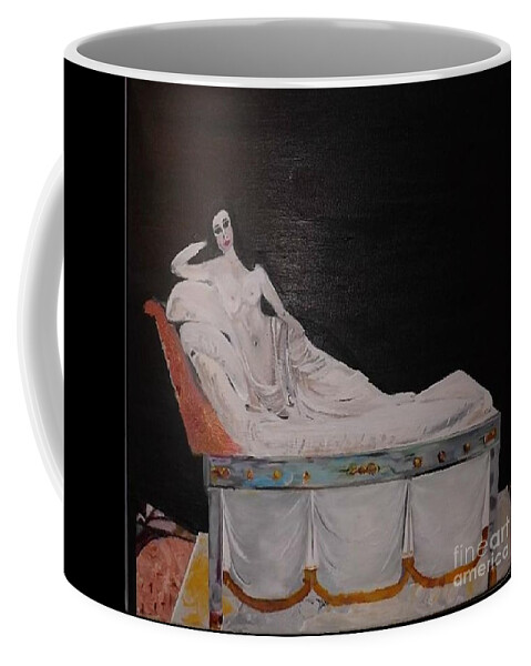 Acrylic Coffee Mug featuring the painting The Artist's Muse by Denise Morgan