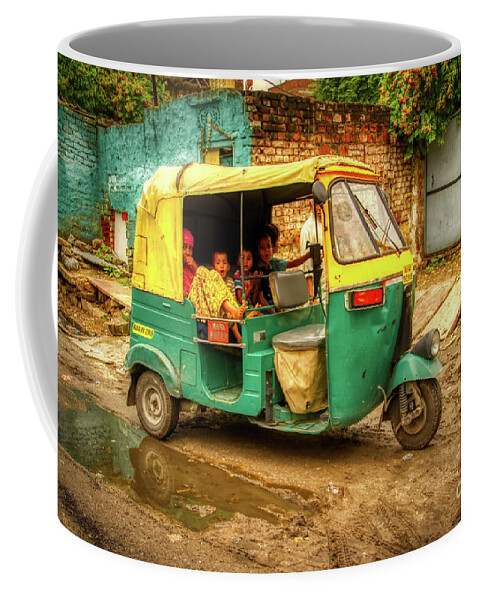India Coffee Mug featuring the photograph The Bajaj Auto-rickshaw in India by Stefano Senise