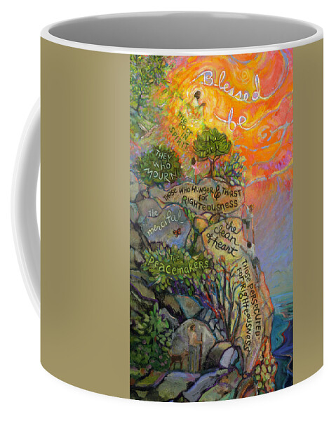 Jen Norton Coffee Mug featuring the painting The Beatitudes by Jen Norton