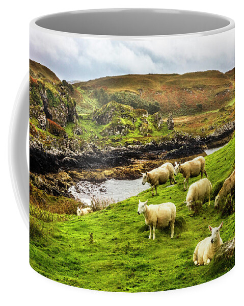 Clouds Coffee Mug featuring the photograph The Beautiful Isle of Kerrera by Debra and Dave Vanderlaan