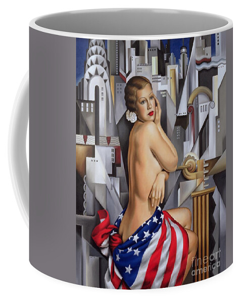 Flag Coffee Mug featuring the painting The Beauty Of Her by Catherine Abel