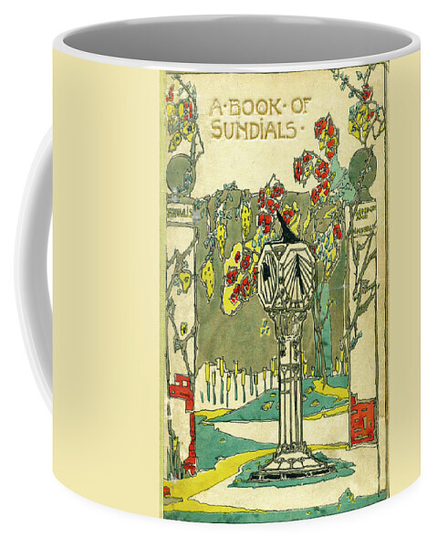 Book Cover Coffee Mug featuring the mixed media Cover design for The Book of Old Sundials by Jessie M King