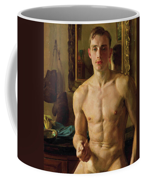 Konstantin Somov Coffee Mug featuring the painting The Boxer by Konstantin Somov