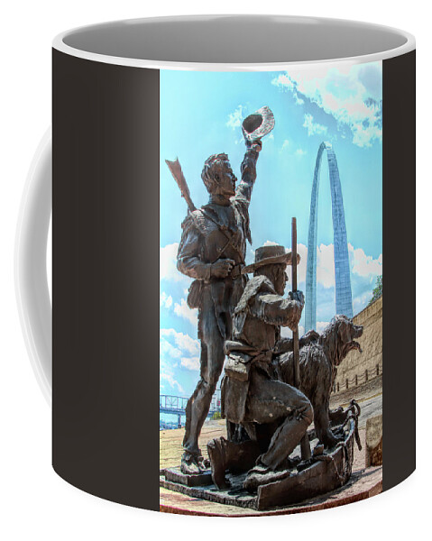 Lewis And Clark Coffee Mug featuring the photograph The Captains' Return by John Freidenberg