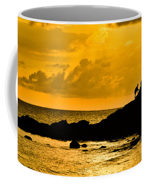 Sea Coffee Mug featuring the photograph The cliffhanger in the sea # 2 by Yavor Mihaylov
