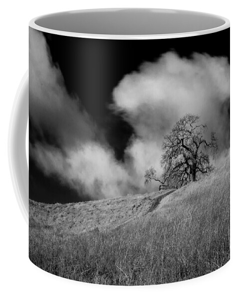 Panoramic Coffee Mug featuring the photograph The clouds and the tree by Alessandra RC