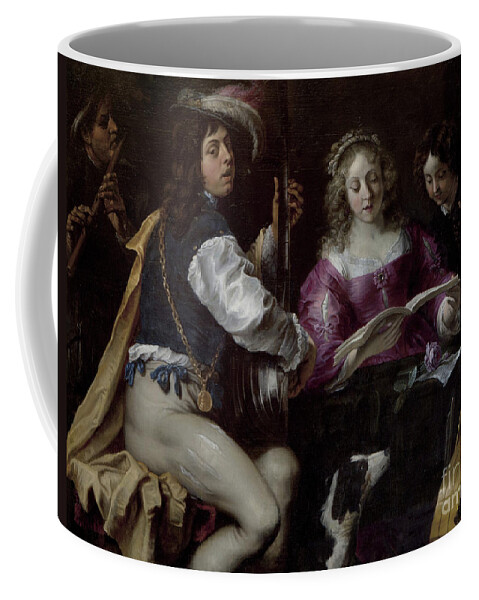 The Concert Coffee Mug featuring the painting The Concert by Jan Cossiers