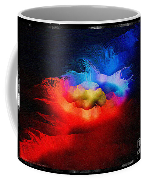 Abstract Coffee Mug featuring the mixed media The Continuum of Us - Breaking the Gridlock of Hate Number 2 by Aberjhani